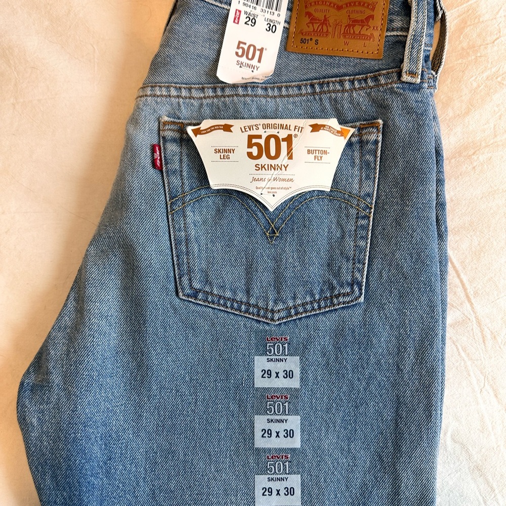 Levi's Blue 501 Skinny Jeans